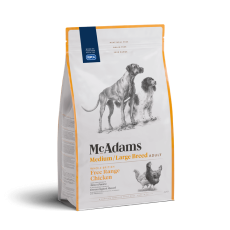 McAdams [MBC-D02] 自由放養雞肉 (中型&大型犬配方) 狗乾糧 2kg (黃袋)