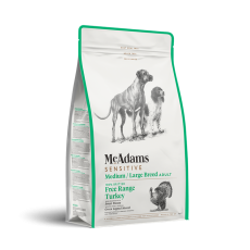 McAdams [MLBT-D02] 自由放養火雞肉低敏感配方 (中型&大型犬配方) 2kg (綠袋)