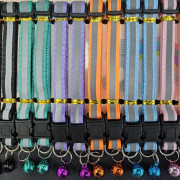 Pet Collars 貓狗 反光帶鈴鐺頸帶 可調計size 多種顏色 10mm (顏色隨機發貨)