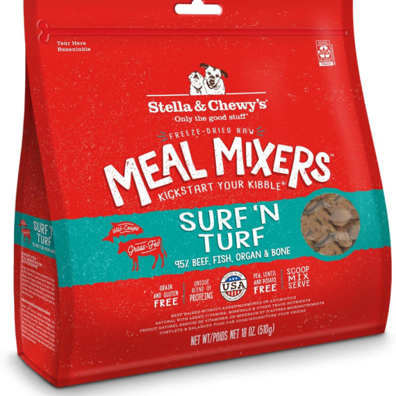 Stella & Chewy's 乾糧伴侶 SC132 Freeze-Dried Meal Mixer - Surf & Turf for dog 牛肉及三文魚肉配方 18oz
