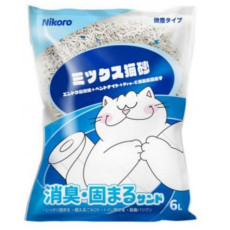 日本 Nikoro 妮可露混合豆腐膨潤土貓砂 除臭近無粉塵 6L