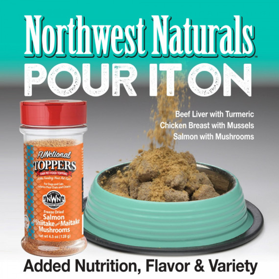 Northwest Naturals - 滋味保健凍乾糧伴(Toppers) 牛肝及薑黃配方 *心臟健康、抗炎、抗氧化* 156g