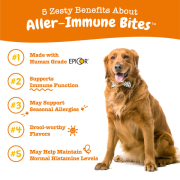 Zesty Paws [003265] Aller-Immune Bites 抗敏免疫咀嚼軟粒 - 花生醬味 (犬用) | 橙標啡字