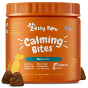 Zesty Paws [003267] Calming Bites 情緒舒緩咀嚼軟粒 - 花生醬味(犬用) | 海綠標
