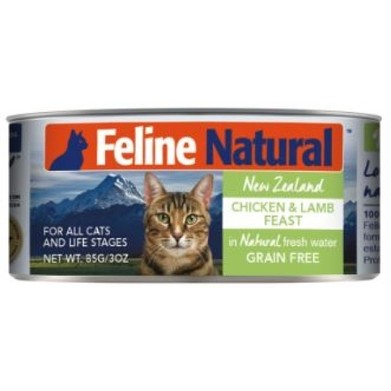 即將停產 F9 Feline Natural [K9-C- CL85] 貓罐頭 85G- 雞肉及羊肉