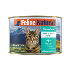 F9 Feline Natural [K9-C-BH170] 貓罐頭170G - 牛肉及藍尖尾鱈魚 | 大罐 海綠