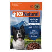 K9 Naturals [K9-B 500]- 冷凍脫水狗乾糧 - 牛肉盛宴脫水鮮肉糧 500g