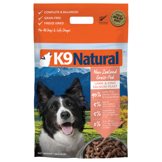 K9 Naturals [K9-LS18K]- 冷凍脫水狗乾糧 - 羊肉三文魚盛宴 1.8kg