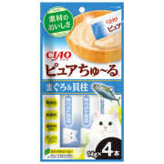 Ciao [TSC-212] Pure 吞拿魚+扇貝醬 (無添加) 14g (4本) | 新包裝