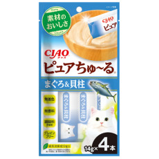 Ciao [TSC-212] Pure 吞拿魚+扇貝醬 (無添加) 14g (4本) | 新包裝