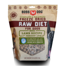 Boss Dog 凍乾羊肉配方 狗糧 12oz 含多種益生菌，促進健康的消化 [BNB-CLFFD12-30579331]
