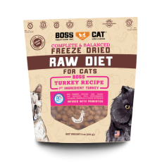 Boss Cat 凍乾火雞肉配方 貓糧 9oz 含多種益生菌，促進健康的消化 [BNB-FTFFD9- 30579034]
