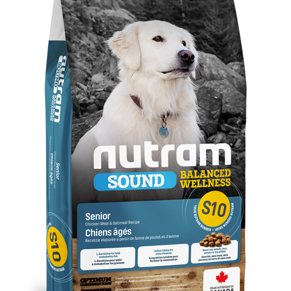 Nutram [NT-S10- 2K] - (S10) 雞肉、燕麥及全蛋配方 高齡犬糧 02kg (new)