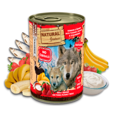 Natural Greatness - 還原系列 馴鹿鯡魚配優格、香蕉和草莓  主食罐頭 400g [D-RH400G]