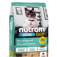 Nutram [NT-I19-1K] - (I19) 雞肉三文配方 敏感腸胃、皮膚貓糧 1.13kg (new)