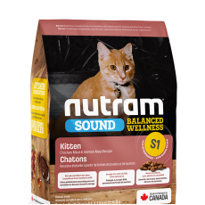Nutram [NT-S1-1K] - (S1) 雞肉、三文魚配方 幼貓糧 1.13kg (new)