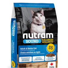 Nutram [NT-S5-5K] - (S5) 雞肉、三文魚配方 成貓糧 5.4kg (new)