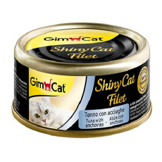 GimCat ShinyCat Thunfisch mit Anchovis 吞拿魚鯷魚飯湯汁貓罐頭 70g GM412924