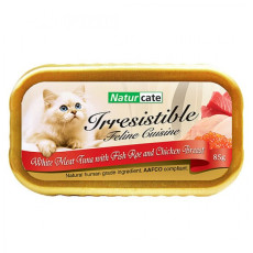 Naturcate [NC85- 6]- 白肉吞拿魚+魚子+雞肉貓罐頭 85g