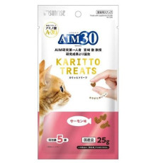 **清貨特價 (最佳使用日期:2024/04/30)** SUNRISE AIM30 日本保健貓小食 KARITTO TREATS サーモン味 海鮮味 5G X 5 獨立包裝