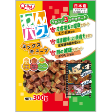 九州pet food WanPaku [KQ784] - 三味方塊小粒 (雞+芝士 / 牛+牛奶 / 椰菜+紅蘿蔔・南瓜) 300g