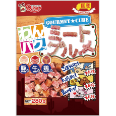 九州pet food WanPaku [KQ831] - 雜錦方塊小粒 (雞 / 牛 / 豬) 300g