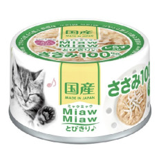 **清貨特價 (最佳食用日期:2024/06/01) **  AIXIA [MT-6] Miaw Miaw 貓罐頭 雞肉+白飯魚 60g (綠色)