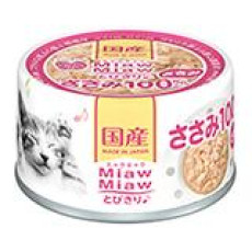 **清貨特價 (最佳食用日期:2024/05/01) ** AIXIA [MT-5] Miaw Miaw 貓罐頭 雞胸肉 60g (粉紅) (日本製)