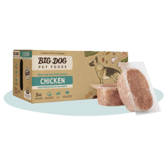 Big Dog *急凍* 雞肉 (Chicken) 配方 3kg ( 12件x 250g )