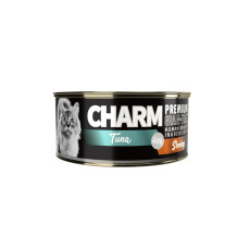 Charm  C-02 野性魅力 特級無穀 濃湯吞拿魚伴鮮蝦貓罐 80g