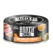 Absolute Holistic Broth Chunks 原塊厚肉菜湯罐頭 厚切吞拿魚+薑黃 80g [AH-5218] 貓狗適用