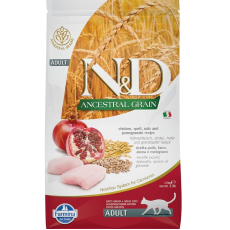 Farmina N&D Ancestral Grain Formula Chicken & Pomegranate Adult Cat 天然低敏低穀系列石榴+雞肉成貓糧 1.5kg