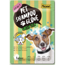 Puppy Crush - All-in-1 Pet Shampoo Glove "Green Tea"  寵物清潔毛髮 手套 - 綠茶味, 單隻裝  [PCY121]