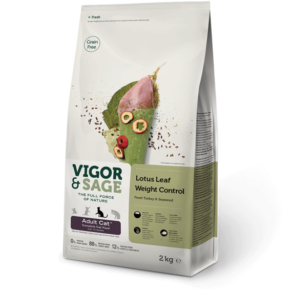 Vigor & Sage Lotus Leaf Weight Control 荷葉減重成貓-火雞 2kg