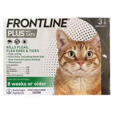 平行進口 - Frontline plus for cats  *新包裝* 新舊包裝隨機發貨 (0.5ml x 3支裝)