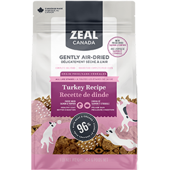 Zeal 加拿大優質風乾鮮肉寵物糧 風乾+冷凍脫水火雞配方 11b [CJ1609]	