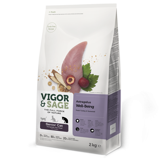 Vigor & Sage Astragalus Well-Being Senior 黃芪年長貓 2kg