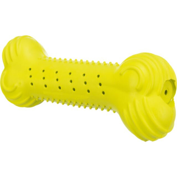 TRIXIE 沙沙作響的骨頭狗狗玩具 (石灰) 18cm [34849]