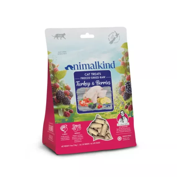 Animalkind 凍乾生零食 火雞和莓果 貓零食 50g [020-00767]