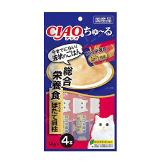 Ciao SC-159 綜合營養 - 吞拿魚+干貝味 肉泥捧 14g(4本)
