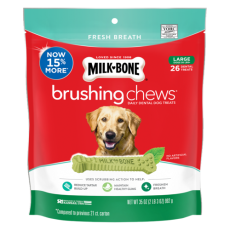 Milk Bone Brushing Chews 清潔牙齒骨 大型犬 (50磅以上/ 18支)