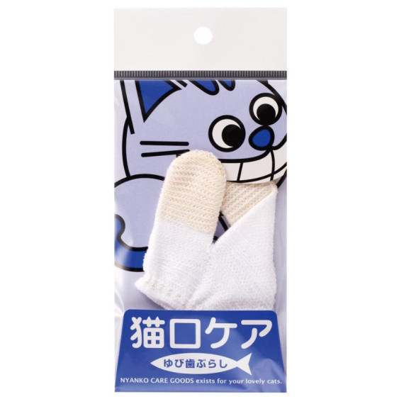日本 Mindup Fingers Toothbrush For Cat 手指套牙刷 貓咪專用 [91601372 / M17]