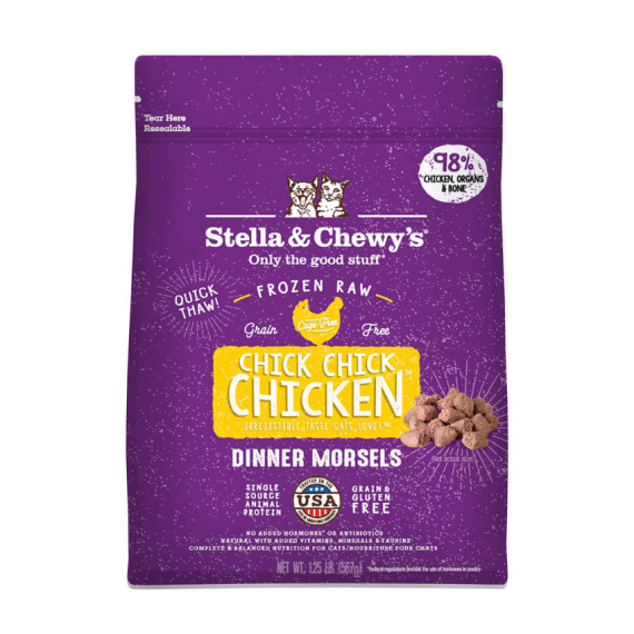 Stella & Chewy's FROZEN DINNER貓咪**急凍**生肉糧 - Chick Chick Chicken 籠外鳳凰(雞肉配方) 1.25lb