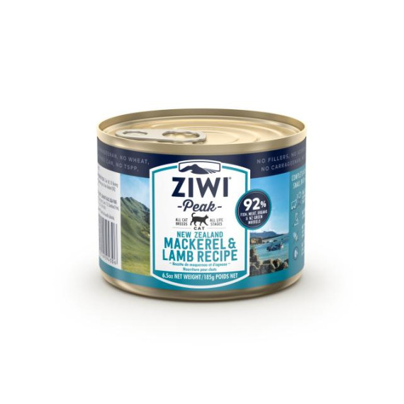 ZiwiPeak巔峰 CCML185 鮮肉貓罐頭 - 鯖魚+羊肉 185g (大罐)
