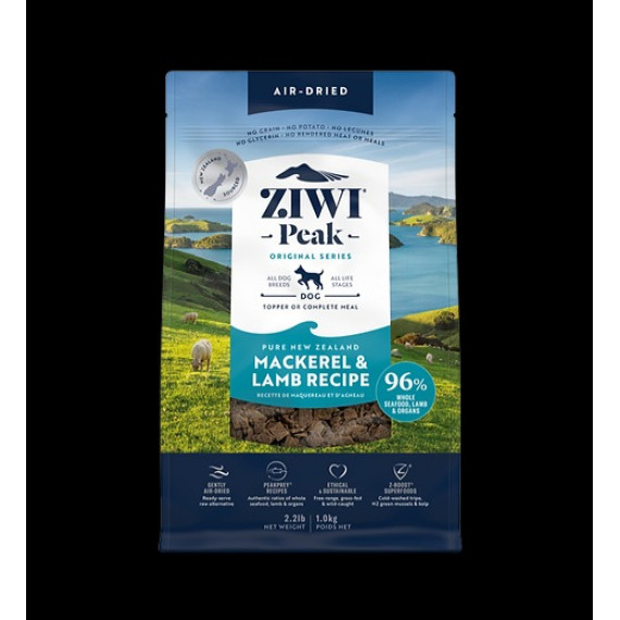 Ziwipeak 巔峰 ADML1 無穀物狗糧 96% Mackerel & Lamb 脫水鯖魚+羊肉 01kg