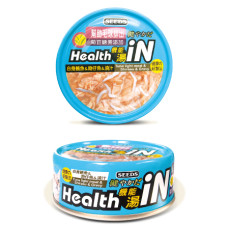 SEEDS [hi04] Health iN 機能湯罐-白身鮪魚+吻仔魚+菊苣醣素 貓罐頭80g | 藍