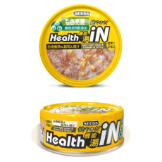 SEEDS [hi01] Health iN 機能湯罐-白身鮪魚+芝士+維他命B群 貓罐頭80g | 黃