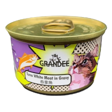 Grandee 無穀物貓罐頭 汁煮吞拿⿂ 80g (紫)
