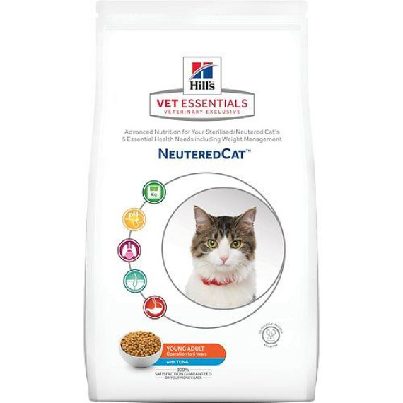 Hill's VET ESSENTIALS - Young Adult Neutered Cat (Tune) 獸醫保健貓乾糧 絕育貓(吞拿魚) 1.5kg [605099] 新舊包裝隨機發貨