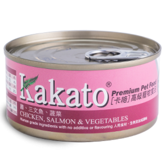Kakato 834 雞+三文魚+蔬菜 170G